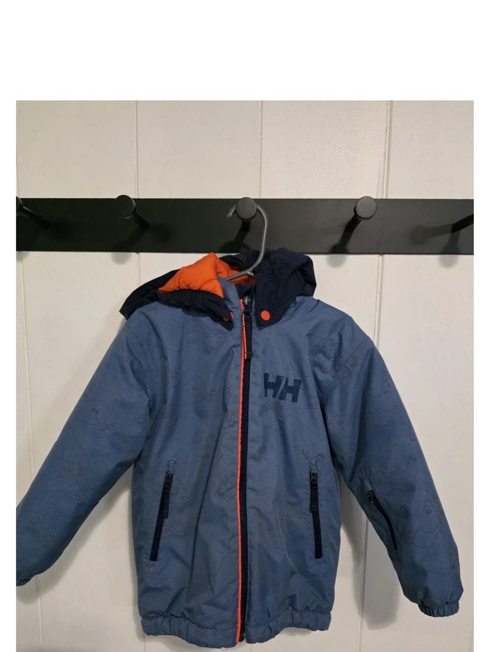 Helly Hansen Kids' Navy Blue Insulated Hooded Jacket size 4